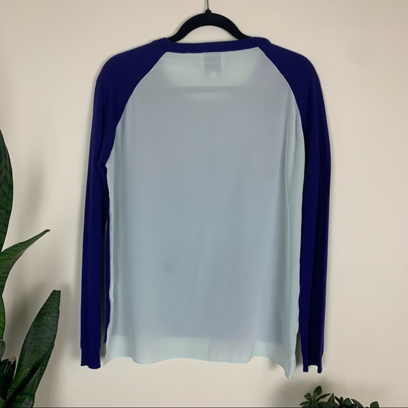 Mason by Michelle Mason Two Tone Cashmere Silk Sweater - Picture 3 of 10